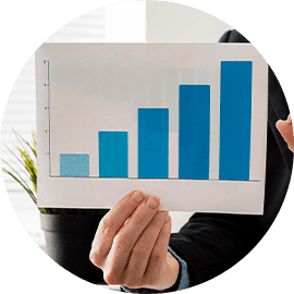 Financial chart on paper 