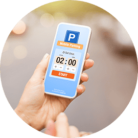 Car park alert on Mobile screen image
