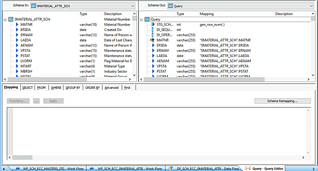 SAP BODS to SQL DBMS Data Integration 7