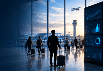 Airport data analytics connecting retail, passenger, and parking data across a terminal